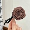 Nuevo Pasador de Pelo de Flor con Clip Trenzado Color Maillard Rosa Seco Mejorado Horquilla Clip Horizontal Tocado de Tiburón