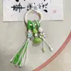 Colgante Original de Bolso de Cerámica Hecho a Mano de Yuan Xiaohong, Adorno de Borla Tejida con Cuerda de Jingdezhen, Accesorio de Bolso Artístico de Nicho