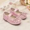 Zapatos de cuero cómodos y versátiles para niña, para uso diario y vestidos de fiesta, con una sola tira y pedrería de fuegos artificiales, zapatos infantiles de moda estilo coreano