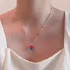 Collar de Hongo con Cuentas de Color Dopamina para Mujer, Cadena Versátil para Clavícula de Verano para el Día a Día, Accesorio de Diseño de Nicho