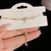 Série Dourada Personalidade Única Tendência Pulseira de Zircônia Luxo Leve Design Versátil Simples Sensação de Alto Padrão Joia de Mão Atacado
