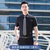 Herramientas de venta de tienda 4S LOGO bordado camisa elástica sin planchar para hombre fibra de bambú camisa profesional de manga corta para hombre y mujer