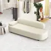 2026 Venta Caliente Estilo Crema Sofá Pequeño para Apartamento Recámara Chaise Longue Sofá Perezoso Respaldo Cuero Resistente a Arañazos de Gato Sofá de Belleza