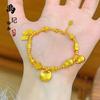 Loja de ouro com martelo de areia de ouro antigo cabaça gordo fu enrolando ouro tuo tuo pulseira de contas de transferência de paz alegria atacado