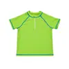 Traje de banho infantil altamente elástico, de secagem rápida, não abafa, com zíper parcial e gola semipega, respirável, protetor solar, cor sólida, adequado para esportes aquáticos