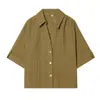 Atacado de Roupas Femininas Transfronteiriças 2026 Aliexpress Mais Vendido Moda Gola Lapela Manga Curta Multicor Camisa + Conjunto de Calças Wide Leg