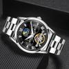 Reloj Nuevo Marca Aiershi, Esqueleto No Mecánico Personalizado Luminoso Impermeable Multifuncional para Hombre -1825