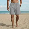 Shorts Esportivos Casuais de Linho Americano Lavado com Botão de Cinco Pontos para Homem, Soltos, Venda Quente Amazon TK Transfronteiriça