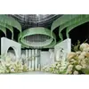 Teto de Casamento Tecido Elástico Seda de Leite Camada Múltipla Onda Onda d'Água Cortina Cortina Decoração Superior de Casamento Metabo