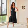 Novedad Primavera y Verano 2022 Ropa Transfronteriza Aliexpress Amazon Europea y Americana Vestido Sexy Multicolor con Tirantes de Corte Amplio