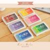 Sello de Tinta Multicolor Gradiente de 6 Colores Coreano Sello para Diario Personal Sello de Mesa para Dedos Infantil Tinta para Dedos Sello de Silicona Transparente Compañero