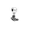 Pulsera de Moda Serie Magnolia Copo de Nieve Brillante Plata Esterlina S925 Cuentas Colgantes Accesorios DIY