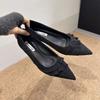 Zapatos de Salón de Punta Fina y Boca Baja de Nuevo Estilo 2026 con un Diseño de Moda Único y Sencillo, que Presentan Tacones de Florales Tridimensionales para Mujer