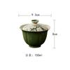 Conjunto de Chá Kung Fu Pintado à Mão Daisy Spring Relief com Pequeno Gaiwan Mandarim Verde Retro para Casa Xícara de Chá Xícara do Mestre
