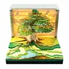 Calendario de Escultura de Papel de Casa del Árbol Más Vendido Transfronterizo Adornos Culturales y Creativos Creativos Regalos Conmemorativos para Eventos de Empresa Bloc de Notas Tridimensional 3D