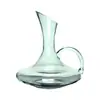 Directo de fábrica exquisito cristal cristal hogar separador de vino personalidad vino olla boca inclinada con asa decantador