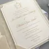 Invitaciones de Boda Personalizadas Terciopelo Seda Invitaciones de Boda de Alta Gama Tarjetas de Boda Estilo Ins de Alta Gama Estilo Occidental