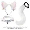 Diadema con Orejas de Gato para Cosplay Joyería de Cola de Gato Hecha a Mano Lindo Accesorios para el Cabello de Chica Gato Orejas de Animal Set de Accesorios de Cola de Animal