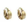 Pendientes Geométricos Vintage de Metal Cepillado Estilo Francés, Moda Única de Lujo Ligero, Diseño Minimalista, Pendientes de Aro Estilo Cool al por Mayor