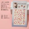 Pegatinas rojas para cejas transfronterizas nuevas pegatinas de maquillaje de escenario para niños pegatinas de maquillaje accesorios faciales pegatinas faciales de diamantes brillantes pegatinas de maquillaje para ojos
