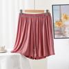Calça de pijama feminina com cintura elástica, solta, plus size, plus size, plus size, shorts largos, calça casual para casa, calça de perna larga, casual, versátil