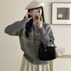 Nuevo cárdigan de punto retro elegante para otoño e invierno para mujer, cuello redondo, elegante, moderno, suéter versátil, prenda de abrigo para mujer, moderno