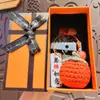 Llavero de Cáscara de Caqui Tejido a Crochet de Lana Genuina para Llavero de Coche, Bolso de Pareja Femenina, Lindo Colgante de Peluche de Caqui, Pequeño Regalo