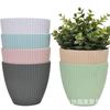 Venta al por mayor de fábrica color melamina simulación maceta de jardinería tipo porcelana metal alto brillo plato para suculentas maceta