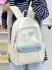 Mochila estrellas brumosas azul claro y gris, edición limitada de verano, mochila de viaje fresca y vibrante para niñas y estudiantes