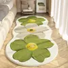 Alfombra de Imitación Cachemira para Flores Frescas Transfronterizas, Alfombrilla de Mesita de Noche para Habitación de Niña, Cojín para Mirador, Alfombrilla de Piso para Mesa de Café en Casa