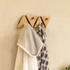Gancho de roupa de madeira maciça não perfurado, gancho para casaco de banheiro, porta, gancho traseiro, cabide de cozinha