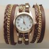 2015 Estilo Caliente de Comercio Exterior Moda y Creativo Pulsera de Cuerda Trenzada Reloj Correa de Cuero para Mujer Reloj de Círculo Trenzado en Stock