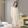 Bata de Noche de Seda Estilo Francés para Mujer de Primavera y Verano, Vestido Holgado y Cómodo de Seda 100% de Alta Gama, Bata para Estar en Casa