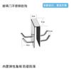 Gancho trasero para puerta de vidrio transfronterizo, sin perforaciones, para colgar en la pared, de 2 cm de grosor, de acero inoxidable, para puerta de armario