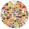 50 Hojas Estilo Pintura Comida Japonesa Pegatinas de Garabatos Decoración para Cuaderno Teléfono Maleta DIY Impermeable Venta al por Mayor Transfronteriza