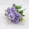 Rosa de simulación Día de San Valentín decoración de camino de boda en casa techo adornos para sala de estar flores flores artificiales venta al por mayor