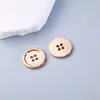 Botões Metálicos de Alta Qualidade com Quatro Furos, Borda Fina, Galvanizados com Pontos de Óleo, Adequados para Casacos de Lã, Ternos, Camisas e Botões Costurados à Mão