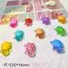 Em estoque, sucesso do TikTok que brilha no escuro 2.0, pequenos acessórios de ornamento de tartaruga de resina, acessórios de cola cremosa DIY atacado