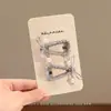 Presilha de Cabelo Laço Totalmente de Diamante Coreana, Presilha de Franja de Alta Qualidade, Presilha Bb, Acessório de Cabelo, Nova Presilha Triângulo Versátil para Mulheres