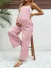 Comercio Exterior Europeo y Americano Ropa de Maternidad 2026 Primavera/Verano Nuevo Mono Estampado Estilo Bohemio Peto de Maternidad
