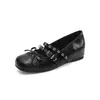 Zapatos de Mujer Weimei Girl 619-2 Mary Jane con Aumento Interno de Altura Zapatos de Ballet con Lazo de Verano Zapatos de Salón de Boca Baja Estilo Francés