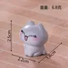 Gato bobo de desenho animado fofo oito peças adoráveis enfeites de mini gato DIY decoração de casa de bonecas acessórios de decoração para casa