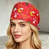 Touca de trabalho com estampa de desenho animado da Amazon para sala de cirurgia de hospital, chapéu para salão de beleza, touca de algodão puro com aba de domo ajustável