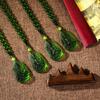 Collar de Buda de los Ocho Santos Patronos de Cristal Verde Colgante de Buda Amida Doce Signos del Zodíaco Colgante de la Paz Joyería para Mujer