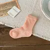Ropa Infantil Inco Calcetines para Niñas Verano Finos Color Sólido Malla Transpirable Calcetines Infantiles de Media Pantorrilla Calcetines de Algodón para Bebés Niñas