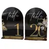 Señales de Número de Escritorio de Acrílico, Combinación de Acrílico Transparente para Bodas y Fiestas de Cumpleaños, Tarjetas de Número con Superficie de Espejo