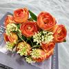 Simulación de nuevo producto transfronterizo: bolsita de té de 10 cabezas para bodas, estudio cinematográfico, hilera de flores, arreglo floral hecho a mano para mesa de comedor, sala de estar y hotel.