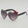 Estilo Coreano para Niños Suaves y Lindos Personalizados Cristal Amor Lazo Moda Fotografía Callejera Parasol Decorativos Anti-UV Gafas de Sol