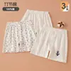 Shorts de Algodão de Bambu Finos Três Quartos para Crianças Verão Respirável Solto Calças de Casa Calças de Dormir Leggings de Bebê