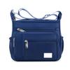Bolsa Transversal Leve de Ombro Feminina Casual Bolsa de Mãe Versátil Grande Capacidade Viagem Diária Tecido de Nylon Impermeável Bolsa de Mensageiro